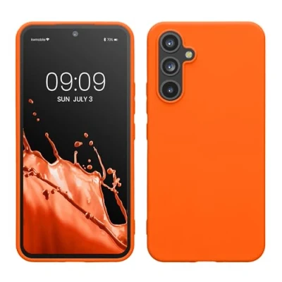 Afbeelding van kwmobile telefoonhoesje geschikt voor Samsung Galaxy A54 5G Hoesje smartphone Back cover in neon oranje