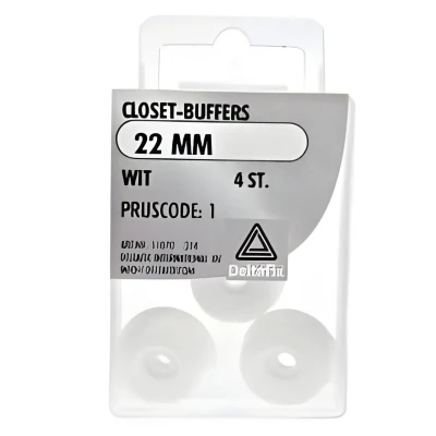 Afbeelding van Deltafix Closet Buffers 22mm Wit 4 Stuks