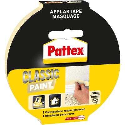 Afbeelding van Afplaktape Pattex Classic 19mmx50m creme