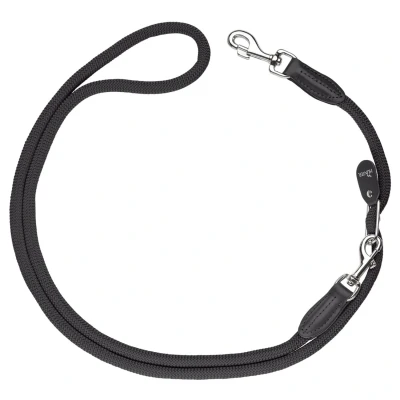 Afbeelding van Hunter Variolijn Freestyle Nylon Rond 260x1.0 cm Hondenriem Zwart