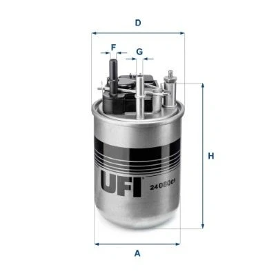 Afbeelding van UFI 24.080.01 Brandstoffilter Filter insert 8 NISSAN: Juke