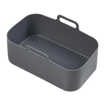 Afbeelding van Chef Aid Rechthoekige airfryer coating, 19,5 cm x 12,5 7 met geribbelde bodem voor betere luchtcirculatie, eenvoudige reiniging