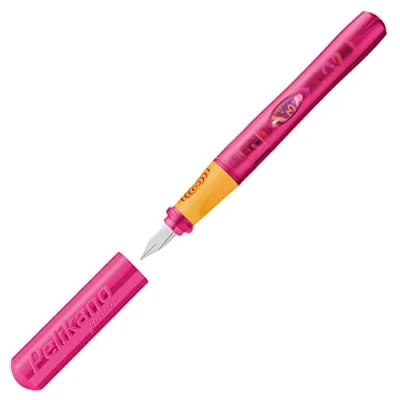 Afbeelding van Pelikan 970970 Schoolvulpen Pelikano Junior, veer L voor linkshandigen, roze/doorschijnend