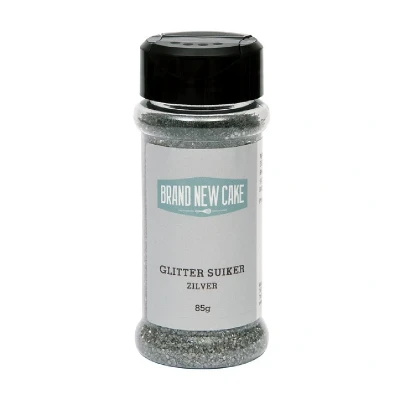 Afbeelding van BrandNewCake Glitter Suiker Zilver 85g