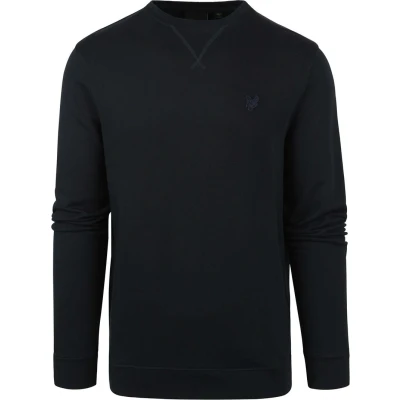 Afbeelding van Lyle &amp; Scott Sweater Navy maat S Heren met Regular fit Pasvorm Katoen Suitable Herenkleding