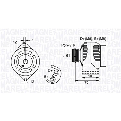 Afbeelding van Magneti Marelli Alternator/Dynamo 063377005010
