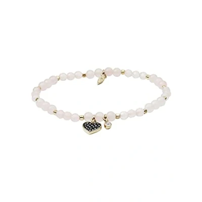 Image de Fossil Bracelet Pour Femmes Bien Être, Longueur Intérieure:165mm Semi Précieux Rose, JA6922710