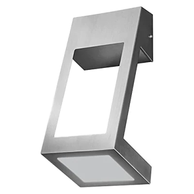 Afbeelding van LEDVANCE LED wand en plafondlamp, vierkant, voor buiten, warmwit (3000 K), roestvrij staal, 7 W, Endosora Edge WALL UPDOWN