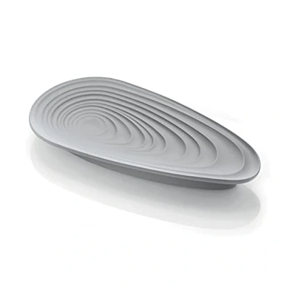 Afbeelding van Guzzini Eco Kitchen, KEEP CLEAN, lepelsteun, besteksteun, gerecycled materiaal mat grijs, 25 x 12,5 h 3 cm 17990033