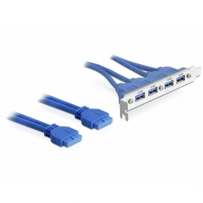 Afbeelding van Delock 2 x USB 3.0 19 pin 4 A PC slot 1 stuk(s)