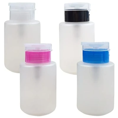 Afbeelding van Nagellak Dispenser 4 Stuks Nagelpomp Oplosmiddel Fles Transparante Vloeibare Container Nail Art Tool