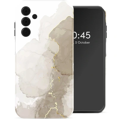 Afbeelding van Selencia Hoesje Geschikt voor Samsung Galaxy A15 (5G) Vivid Backcover Marble Light Brown