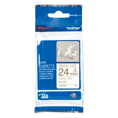 Image de BROTHER Ruban TZER254 /24mm or sur blanc Qt 1