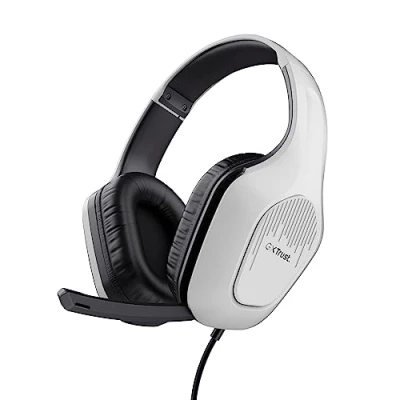 Image de Casque gaming supra auriculaire filaire Trust GXT 415PS Zirox pour PS5 et PS4 Blanc