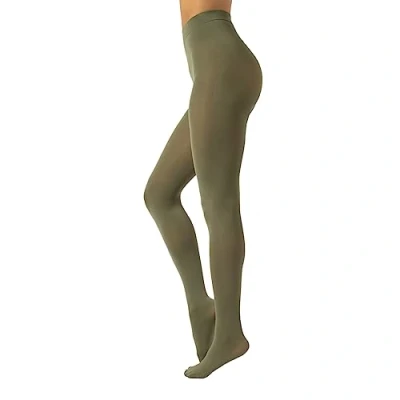 Afbeelding van Calzitaly Color Tights van microvezel, ondoorzichtig, comfortabel, kleurrijke panty M, L, XL 80 pennen gemaakt in Italië, innovatieve dames, Olijfgroen