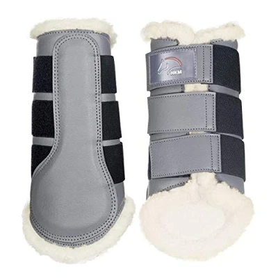 Afbeelding van HKM Beenbeschermers met Comfort Fleece Grijs