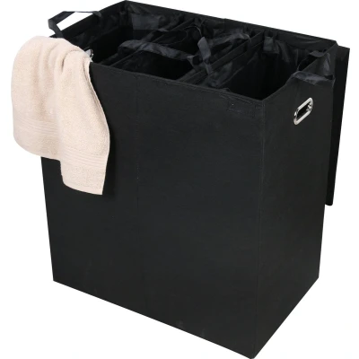 Afbeelding van Niceey Wasmand 3 Uitneembare Zakken Zwart