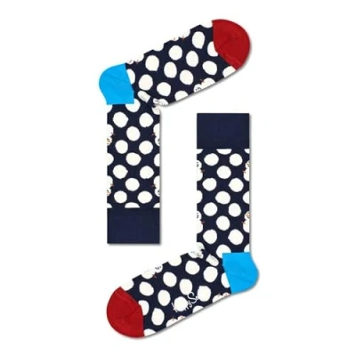 Afbeelding van Happy Socks Big Dot Snowman Sock blauw Unisex Maat: 41 46