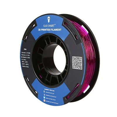 Afbeelding van SainSmart 1,75 mm TPU flexibele 3D filamentspoel, maatnauwkeurigheid +/ 0,05 mm, Shore 95 A, paars