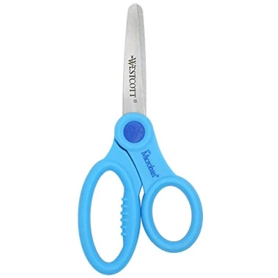 Afbeelding van schaar Westcott 13cm ronde punt Microban, assorti