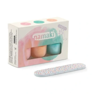 Afbeelding van Namaki Set van 3 biologische nagellak voor kinderen Summer Delight Op waterbasis Afpelbare formule Met nagelvijl x 7,5 ml