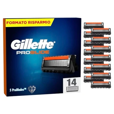 Image de Procter &amp; Gamble Gillette Proglide Recharges De Lames Rasoir Pour Homme 14 Unités, Avec 5 Anti Friction Un Rasage Près Et Durable