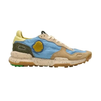 Afbeelding van Satorisan Chacrona Linen Casual Sneakers Mannen Vintage Kleur Blue Swirl Maat 42