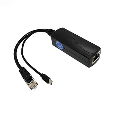 Afbeelding van REVODATA Gigabit Micro USB PoE splitter 5V/3A, 48V naar 5V/3A uitgang, 10/100/1000Mbps Actief IEEE802.3af/at, adapter voor Pi 3B/3B+/Micro apparaat (USB0503G)