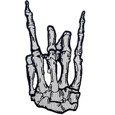 Afbeelding van ZEGIN Geborduurde patch om op te strijken of naaien, skelet, punk rock and roll