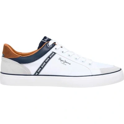 Afbeelding van Pepe Jeans Kenton Stage Sneakers laag, Heren, Maat: 46, White Textiel/ synthetisch