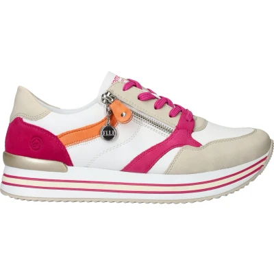 Afbeelding van Remonte LOW Sneakers laag, Dames, Maat: 36, Weiß Leer