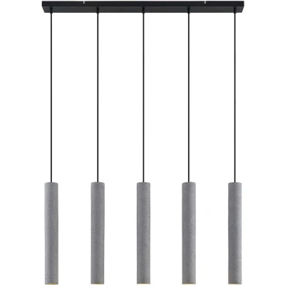 Afbeelding van Lindby hanglamp 5lichts beton, metaal GU10 grijs