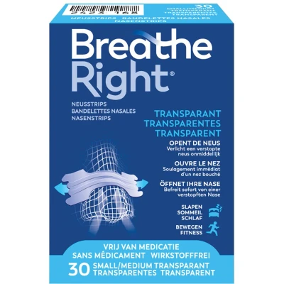 Afbeelding van Breathe Right Neusstrips Sensitive Small/Medium 30ST