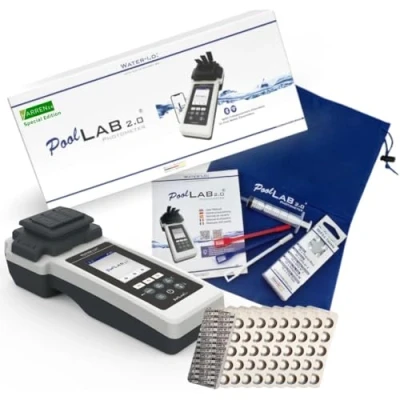 Afbeelding van harren24 Poollab 2.0 Special Edition Elektronische zwembadtester (fotometer), 170 testtabletten voor chloor, pH en zwembadaccessoires (met DPD1, DPD3, pH, CYA, alkali)