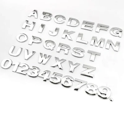 Afbeelding van Autosticker met letters en cijfers (letter I)