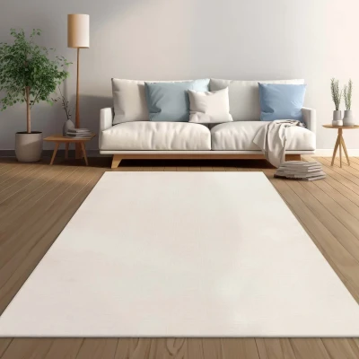 Afbeelding van Zacht Vloerkleed Emily Ruit Crème 200x290 Cm