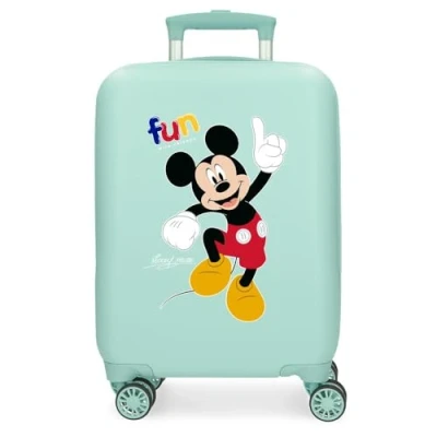 Afbeelding van Joumma Disney Mickey Fun with Friends cabinekoffer blauw 33 x 50 20 cm hard ABS zijcijfersluiting 28,4 liter 2 kg 4 dubbele wielen handbagage, Blauw, cabinekoffer, Handbagage