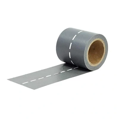 Afbeelding van Papierdrachen 1 rol Washi Tape Road plakband voor het versieren van bullet journals en geschenken set 32 kinderen knutselprojecten