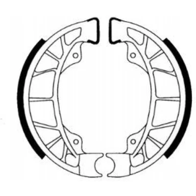 Afbeelding van Remsegmentset Newfren GF0261 Vespa LX 50 Achter, Piaggio Skipper, Hexagon 125