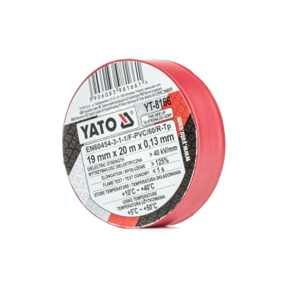 Afbeelding van YATO YT 8166 Plakband, isolatieband 19 Rood PVC 20 Enkelzijdig