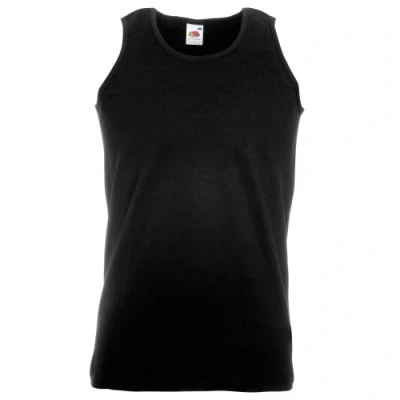 Afbeelding van Fruit of the Loom sportief herenhemd zwart Large, Zwart, XL