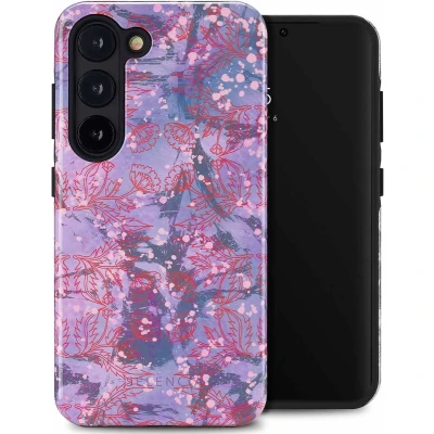Afbeelding van Selencia Hoesje Geschikt voor Samsung Galaxy S23 Vivid Backcover Fresh Paint Flower Orange