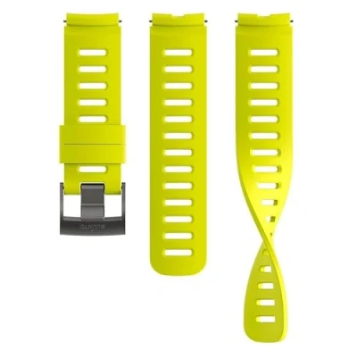 Afbeelding van Suunto 22 Div1 Siliconenband Citroengeel S+M (22 mm, Silicone), Horlogebandjes, Geel