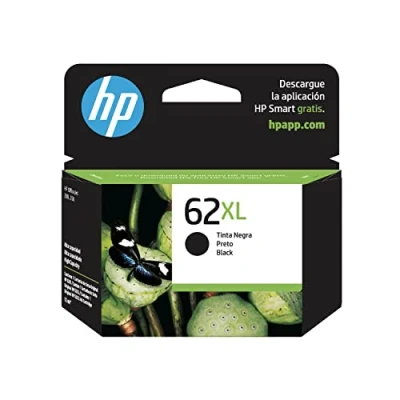 Afbeelding van HP 62XL originele inktcartridge zwart inktcartridges (origineel, pigmentinkt, zwart, HP, Envy 5640, hoog rendement (XL))