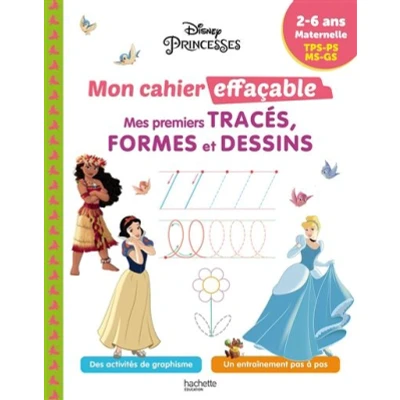Image de Disney Princesses Mon cahier effaçable Mes premiers tracés, formes et dessins (2 6 ans)