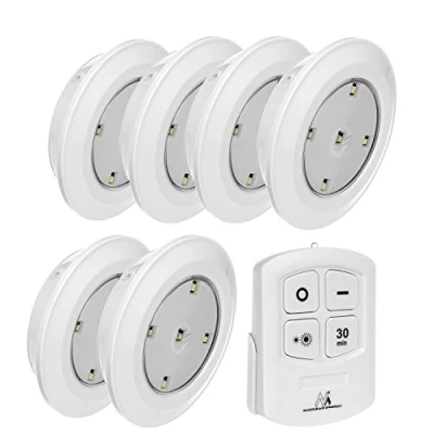 Image de Lampe LED sans fil télécommandée 6 pièces pile 3xAAA Maclean Energy MCE165