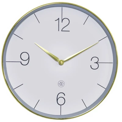 Afbeelding van Wandklok 30,5cm Stil Goud/Groen Plastic nXt &#039;Finesse&#039;