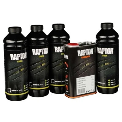Afbeelding van Raptor Liner Bedliner Zwart 4L Set Krasbestendig en UV bestendig Langdurige Bescherming