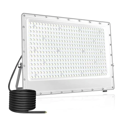 Afbeelding van Fosingut led buitenspot, 200 W, 20.000 lm, 290 leds, IP65, waterdicht, 6500 K, koudwit, buitenverlichting, voor binnenplaats, tuin, garage, terras, ingang