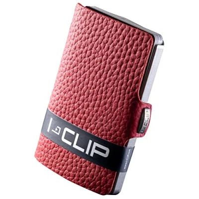 Afbeelding van I CLIP Original Silver Pure Red, Portefeuille, Portemonnee, Kaarthouder, Credit Card Opberger